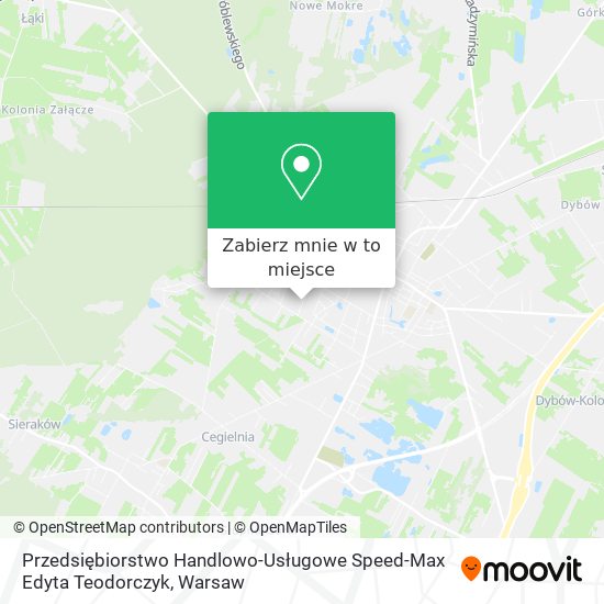 Mapa Przedsiębiorstwo Handlowo-Usługowe Speed-Max Edyta Teodorczyk