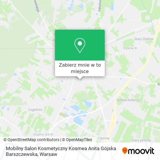 Mapa Mobilny Salon Kosmetyczny Kosmea Anita Gójska Barszczewska