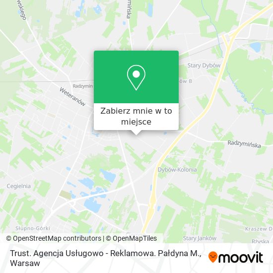 Mapa Trust. Agencja Usługowo - Reklamowa. Pałdyna M.