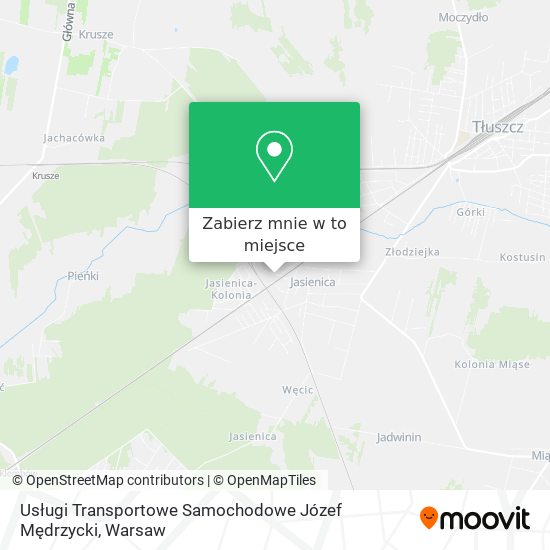 Mapa Usługi Transportowe Samochodowe Józef Mędrzycki