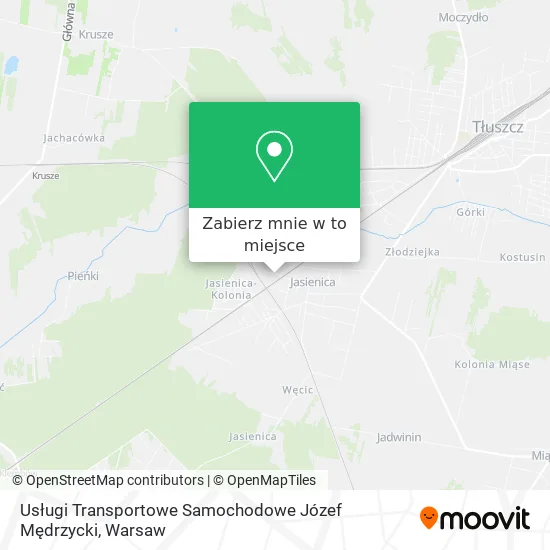 Mapa Usługi Transportowe Samochodowe Józef Mędrzycki