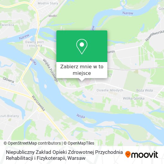 Mapa Niepubliczny Zakład Opieki Zdrowotnej Przychodnia Rehabilitacji i Fizykoterapii