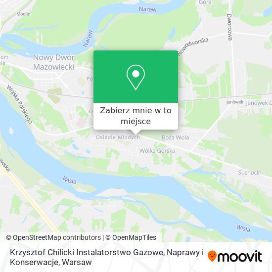 Mapa Krzysztof Chilicki Instalatorstwo Gazowe, Naprawy i Konserwacje