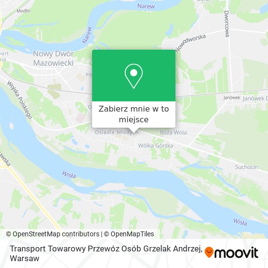 Mapa Transport Towarowy Przewóz Osób Grzelak Andrzej