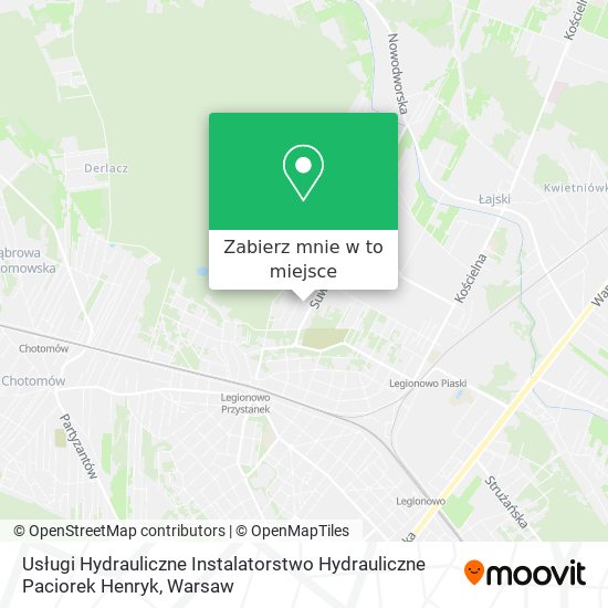 Mapa Usługi Hydrauliczne Instalatorstwo Hydrauliczne Paciorek Henryk