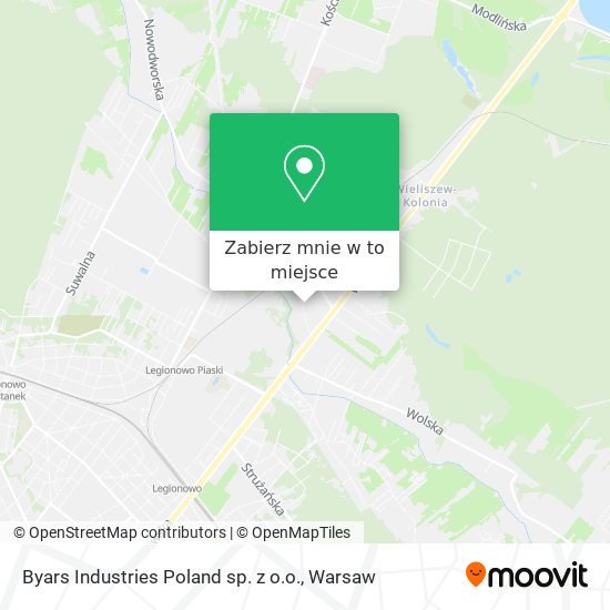 Mapa Byars Industries Poland sp. z o.o.