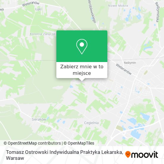 Mapa Tomasz Ostrowski Indywidualna Praktyka Lekarska