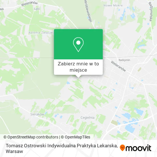 Mapa Tomasz Ostrowski Indywidualna Praktyka Lekarska