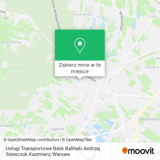 Mapa Usługi Transportowe Bask Baliński Andrzej Szewczuk Kazimierz