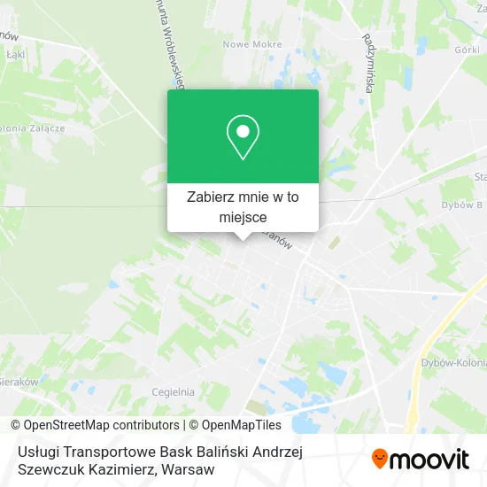 Mapa Usługi Transportowe Bask Baliński Andrzej Szewczuk Kazimierz