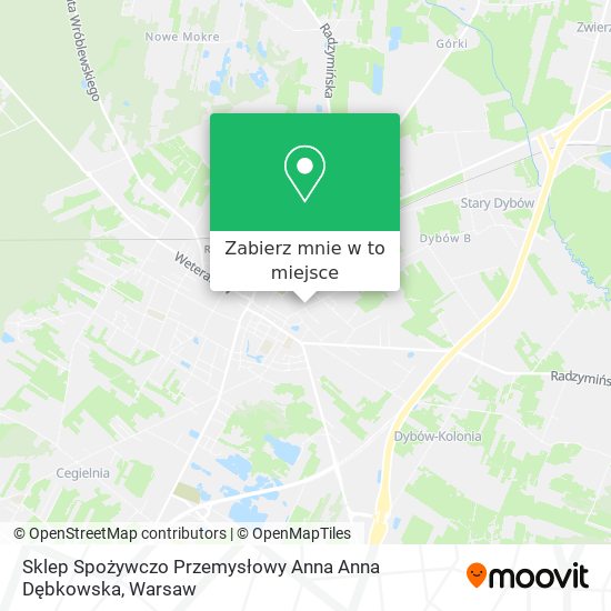 Mapa Sklep Spożywczo Przemysłowy Anna Anna Dębkowska