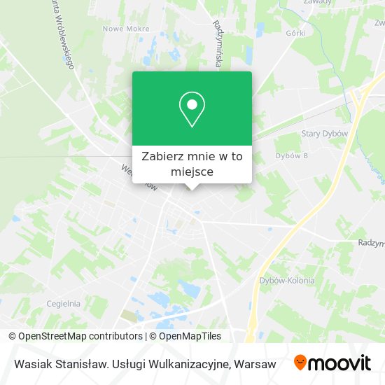 Mapa Wasiak Stanisław. Usługi Wulkanizacyjne