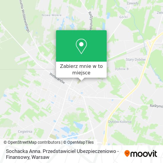 Mapa Sochacka Anna. Przedstawiciel Ubezpieczeniowo - Finansowy