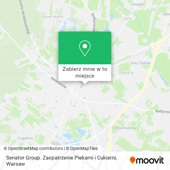Mapa Senator Group. Zaopatrzenie Piekarni i Cukierni