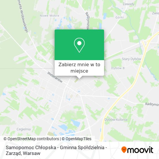 Mapa Samopomoc Chłopska - Gminna Spółdzielnia - Zarząd