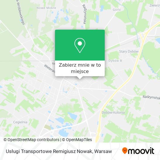 Mapa Usługi Transportowe Remigiusz Nowak