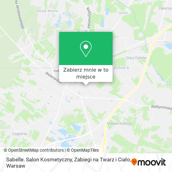 Mapa Sabelle. Salon Kosmetyczny, Zabiegi na Twarz i Ciało