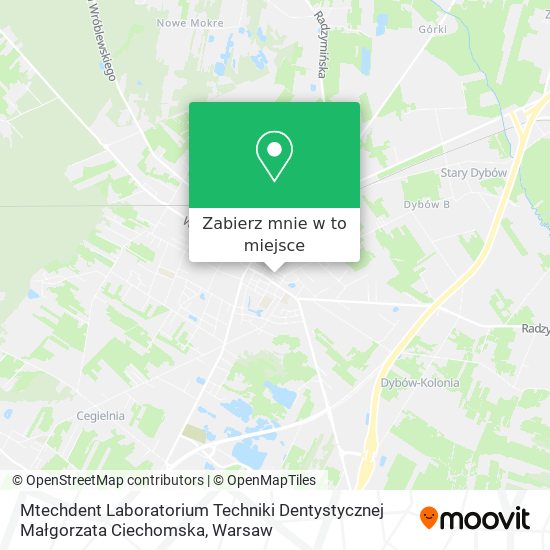 Mapa Mtechdent Laboratorium Techniki Dentystycznej Małgorzata Ciechomska