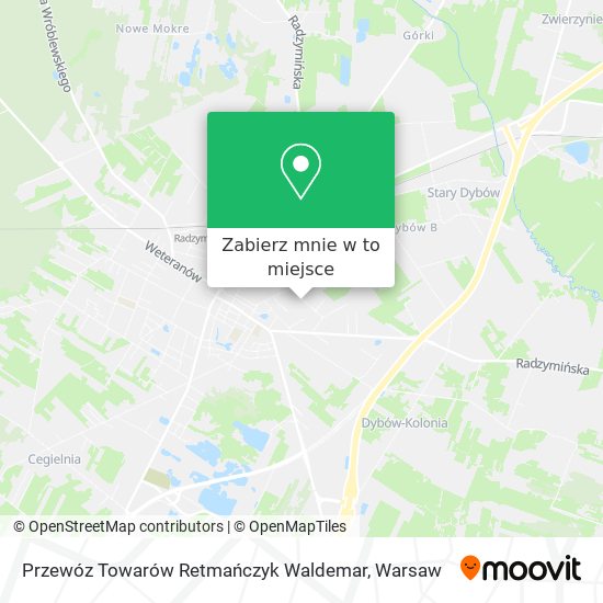 Mapa Przewóz Towarów Retmańczyk Waldemar