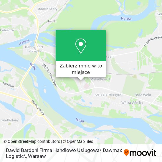 Mapa Dawid Bardoni Firma Handlowo Usługowa\ Dawmax Logistic\