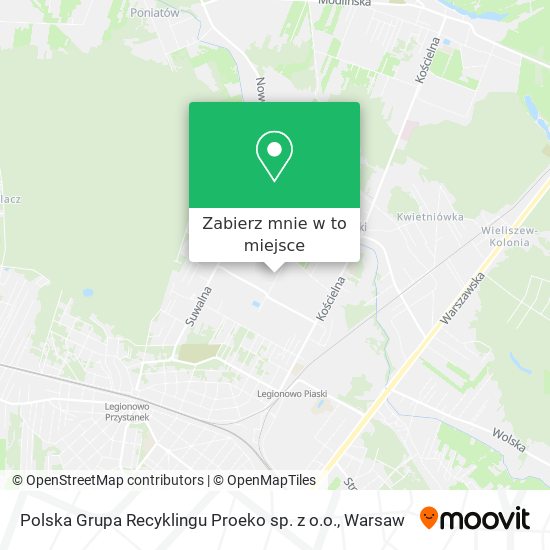 Mapa Polska Grupa Recyklingu Proeko sp. z o.o.