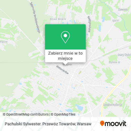 Mapa Pachulski Sylwester. Przewóz Towarów