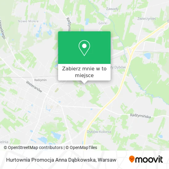 Mapa Hurtownia Promocja Anna Dąbkowska