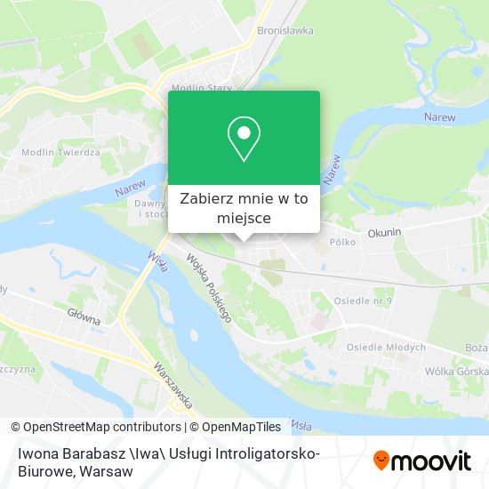 Mapa Iwona Barabasz \Iwa\ Usługi Introligatorsko-Biurowe