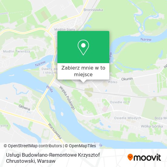 Mapa Usługi Budowlano-Remontowe Krzysztof Chrustowski