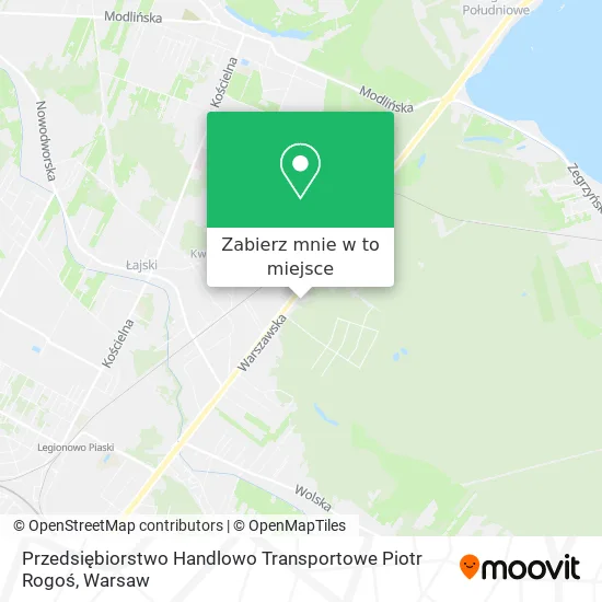 Mapa Przedsiębiorstwo Handlowo Transportowe Piotr Rogoś
