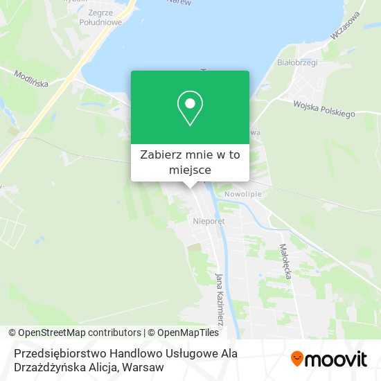 Mapa Przedsiębiorstwo Handlowo Usługowe Ala Drzażdżyńska Alicja