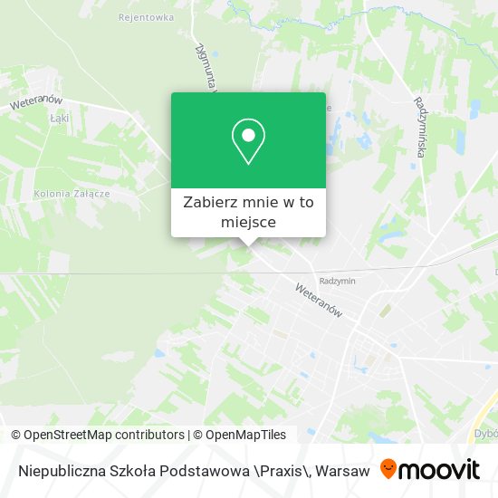 Mapa Niepubliczna Szkoła Podstawowa \Praxis\