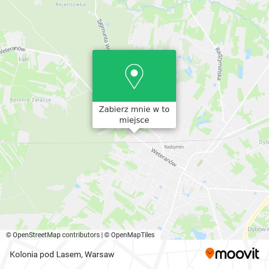 Mapa Kolonia pod Lasem