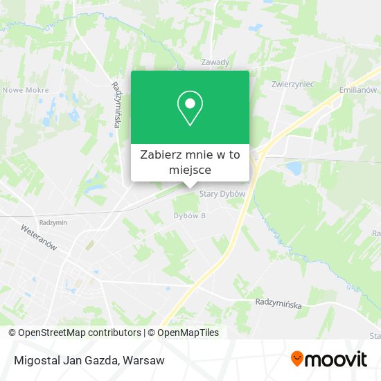 Mapa Migostal Jan Gazda