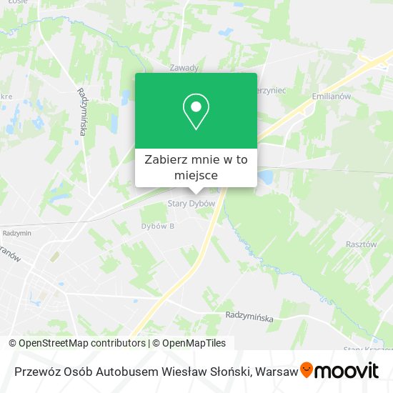 Mapa Przewóz Osób Autobusem Wiesław Słoński