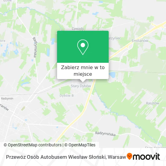 Mapa Przewóz Osób Autobusem Wiesław Słoński