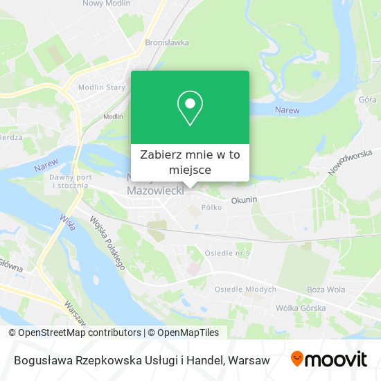 Mapa Bogusława Rzepkowska Usługi i Handel