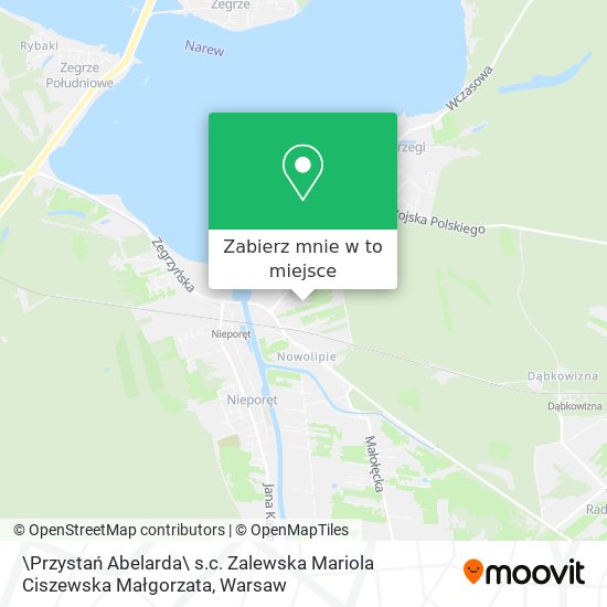 Mapa \Przystań Abelarda\ s.c. Zalewska Mariola Ciszewska Małgorzata