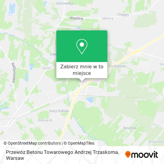 Mapa Przewóz Betonu Towarowego Andrzej Trzaskoma