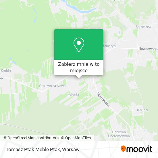 Mapa Tomasz Ptak Meble Ptak