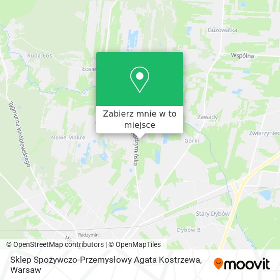 Mapa Sklep Spożywczo-Przemysłowy Agata Kostrzewa