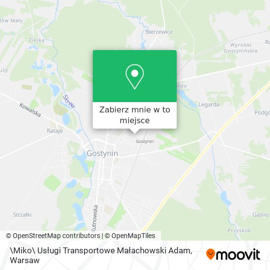 Mapa \Miko\ Usługi Transportowe Małachowski Adam