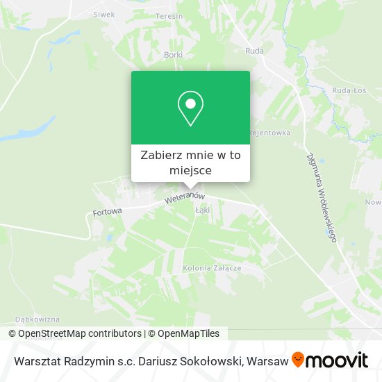 Mapa Warsztat Radzymin s.c. Dariusz Sokołowski