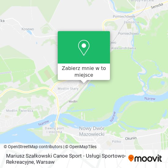 Mapa Mariusz Szałkowski Canoe Sport - Usługi Sportowo-Rekreacyjne