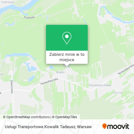 Mapa Usługi Transportowe Kowalik Tadeusz