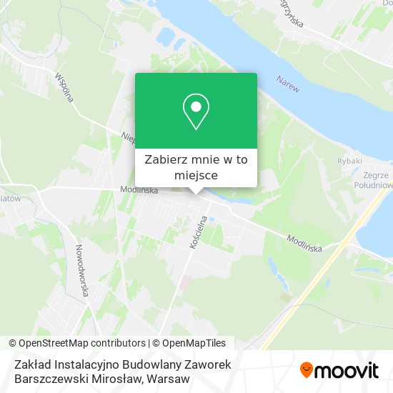 Mapa Zakład Instalacyjno Budowlany Zaworek Barszczewski Mirosław