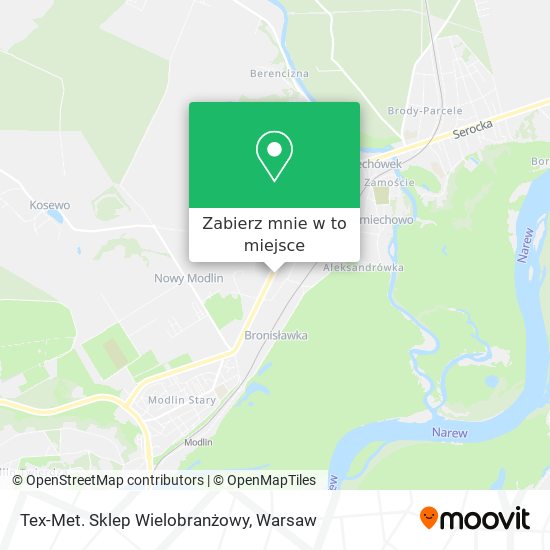 Mapa Tex-Met. Sklep Wielobranżowy