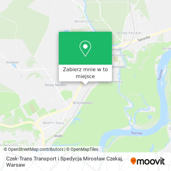 Mapa Czek-Trans Transport i Spedycja Mirosław Czekaj