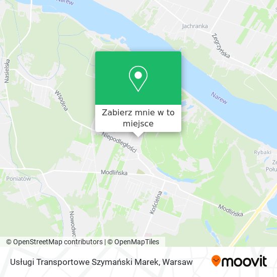 Mapa Usługi Transportowe Szymański Marek