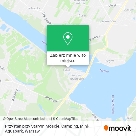 Mapa Przystań przy Starym Moście. Camping, Mini-Aquapark